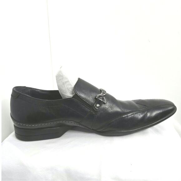 Bacco Bucci Karpa leather pullon dress shoes loafers business attire 12 black main image 9